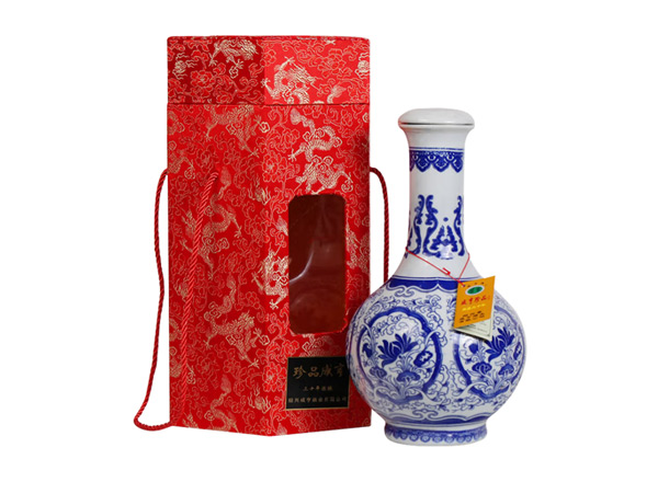 青岛咸亨黄酒回收珍品咸亨三十年花雕酒青瓷瓶盒装绍兴黄酒2.5L
